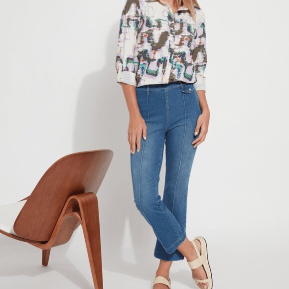 EUC Women's LYSSE Elle Ankle Flare‎ Denim Jeans | Size M - Picture 7 of 16